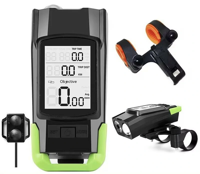 3 in 1 Bike Headlight 800Lm Brightness 3 Light Mode 4000mAh Battery IP65 Waterproof Horn Speedometer Bicycle Front Lights (image for) 3 in 1 Bike Headlight 800Lm Brightness 3 Light Mode 4000mAh Battery IP65 Waterproof Horn Speedometer Bicycle Front Lights